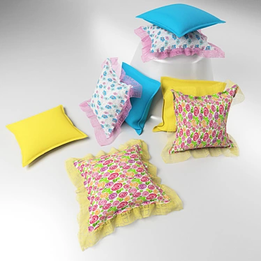 Cozy Nest Pillows: Perfect for the Nursery 3D model image 1 