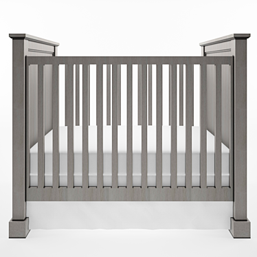 Elegant Marlowe Panel Cribs 3D model image 1 