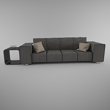 Sleek and Stylish Modern Sofa 3D model image 1 