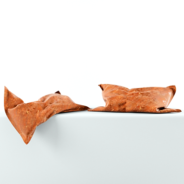 Vintage Leather Pillows 3D model image 1 