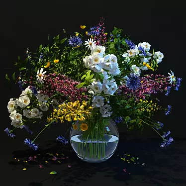 Title: Radiant Meadow Bouquet 3D model image 1 
