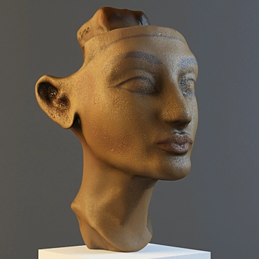 Ancient Egyptian Nefertiti Head 3D model image 1 