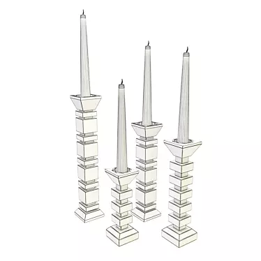 Hoff Candlesticks | Elegant Home Decor 3D model image 1 