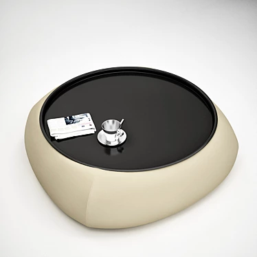 Leather Coffee Table Pouf 3D model image 1 