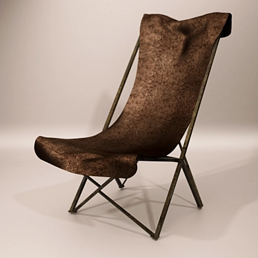 Elegant Leather Armchair 3D model image 1 