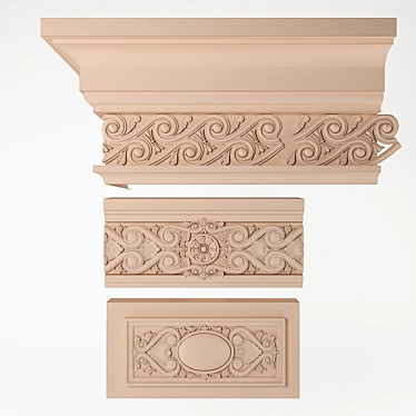 Ornamental Facade Cornice Frieze 3D model image 1 