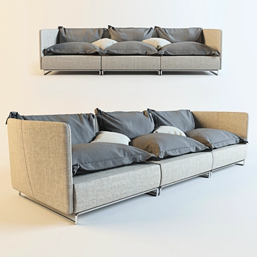 Natuzzi Cambre Sofa: Stylish and Sophisticated 3D model image 1 