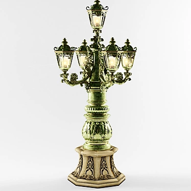 Royal Courtyard Streetlight 3D model image 1 