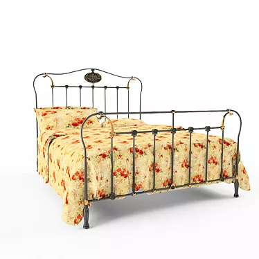 Elegant Forged Isabel Bed 3D model image 1 