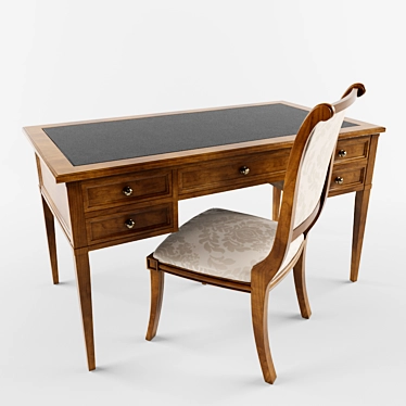 Serene Workspace: Athene Writing Desk 3D model image 1 