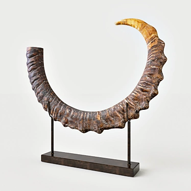 Uttermost Sable Horn Sculpture 3D model image 1 