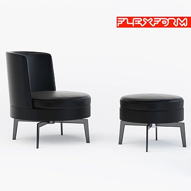 FlexComfort Armchair - Designer Elegance 3D model image 1 