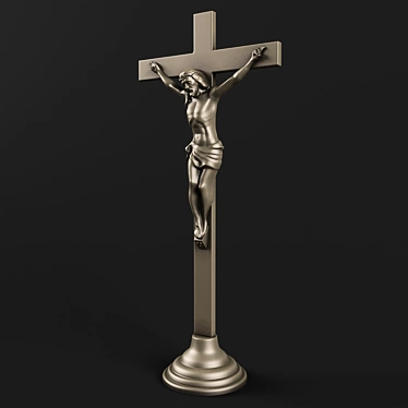 Catholic Savior Table Cross 3D model image 1 