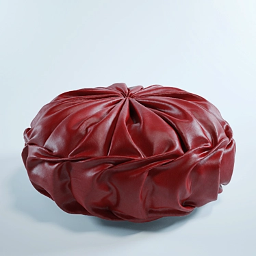 Red Leather Cushion 3D model image 1 