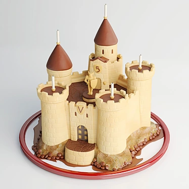 Enchanting Castle Cake 3D model image 1 