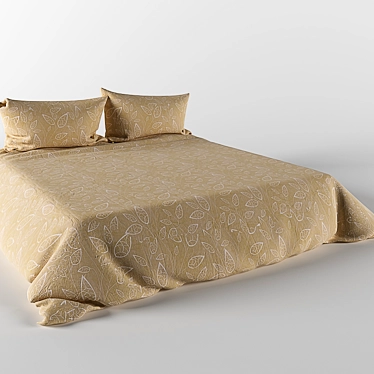 Luxury Bliss Bedding Set 3D model image 1 