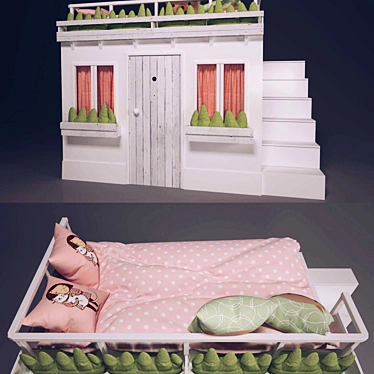 Playful Haven Baby Bed 3D model image 1 