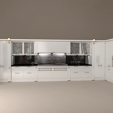 Italian Scavolini Baccarat Kitchen 3D model image 1 