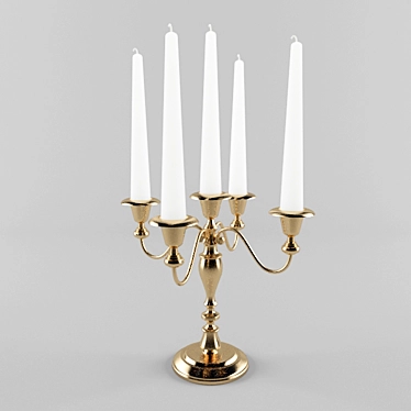 Elegant Candle Holder Set 3D model image 1 