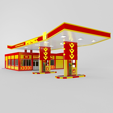 Progress Fuel station 3D model image 1 