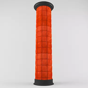 Elegant Fabric Upholstered Column 3D model image 1 