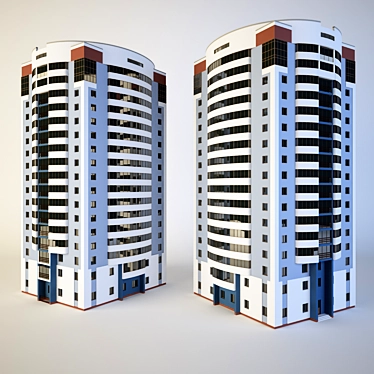 Modern Residential House Design 3D model image 1 