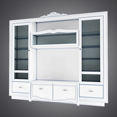 Modern TV Wardrobe Cabinet 3D model image 1 