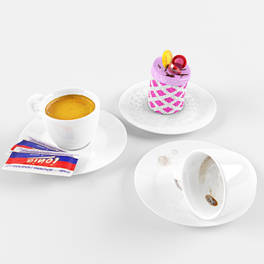 Coffee & Dessert Combo 3D model image 1 