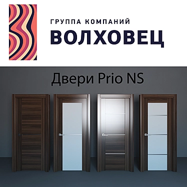 Prio NS Volhovets Doors: 9 Models, 4 Colors 3D model image 1 