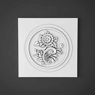 Elegant Bas-Relief Sculpture 3D model image 1 