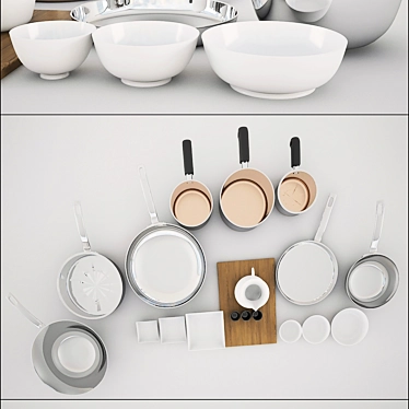 Essential Kitchen Gear 3D model image 1 