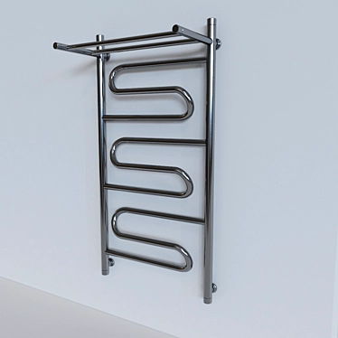 Title: Sleek Steel Heated Towel Rack 3D model image 1 
