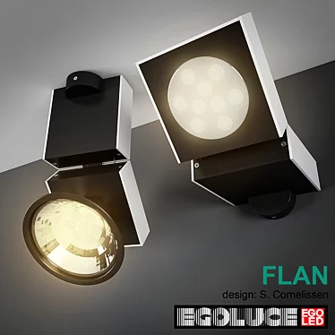 Egoluce Flan LED Spotlight 3D model image 1 