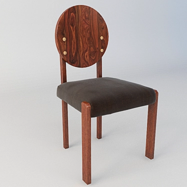 Elegant Upholstered Dining Chair 3D model image 1 