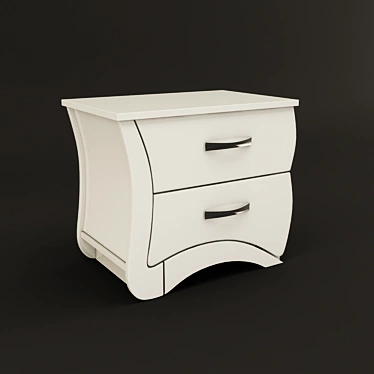 Elegant Domini Evita Nightstand 3D model image 1 