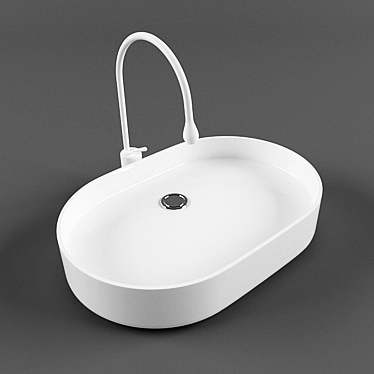 Elegant Piper Sink Bowl 3D model image 1 