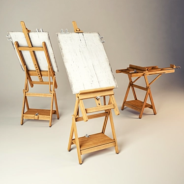 Versatile Easel: Vertical & Horizontal Options 3D model image 1 