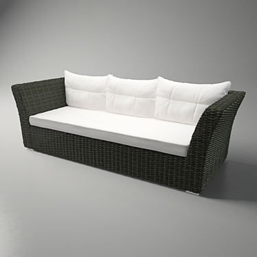 Bolzano Rattan Sofa 3D model image 1 