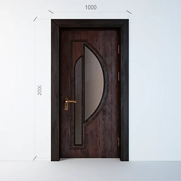 Modern Room Door 3D model image 1 