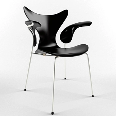 Luxe Lily 3208 Armchair: Elegant, Comfortable, and Compact 3D model image 1 