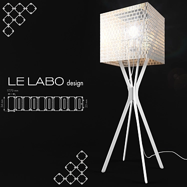 Elegant Miss F 1650 Floor Lamp 3D model image 1 