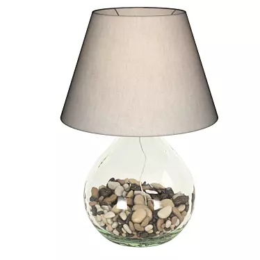 Stunning Glass Table Lamp 3D model image 1 