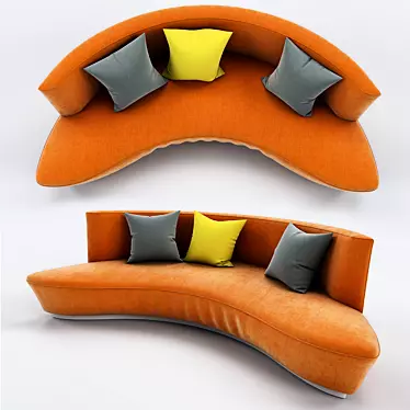 Elegant 3D Sofa Design 3D model image 1 