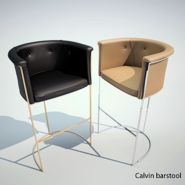 Elegant Calvin Barstool 3D model image 1 