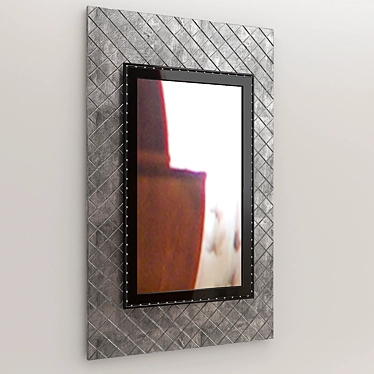 Stylish Mirror with Decor Panel 3D model image 1 