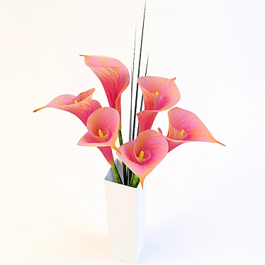 Elegant Straus Flowers 3D model image 1 