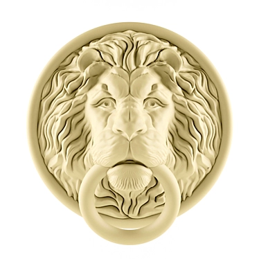 Lions Head Sculpture 3D model image 1 