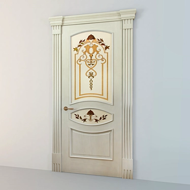 Ornella Classic Gilded Door 3D model image 1 