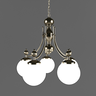 Otela Classic Glass Chandelier 5-Light - E27 Socket 3D model image 1 