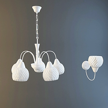 LAMPEX 70296 Chandelier & 70297 Wall Lamp 3D model image 1 